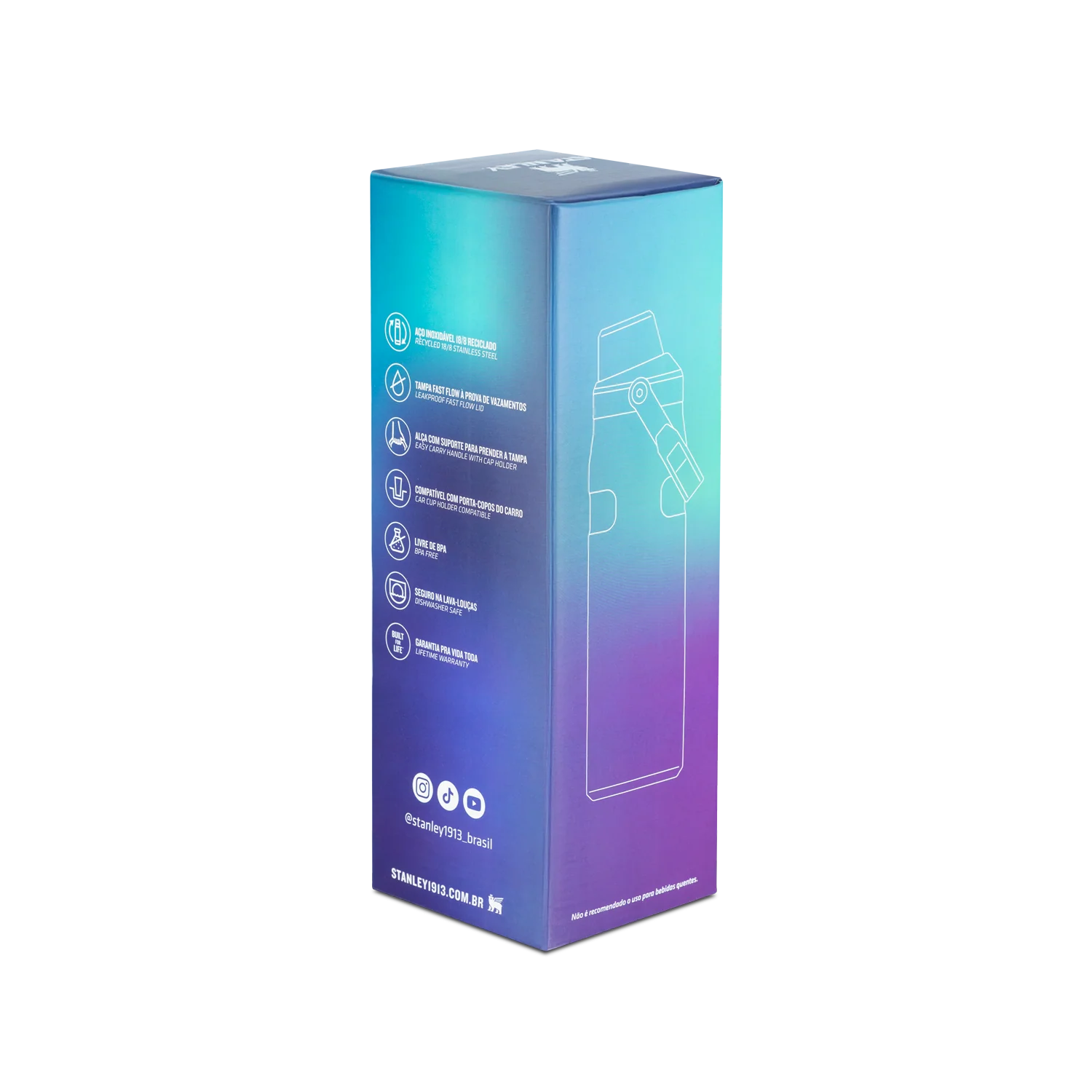 Garrafa Térmica Aerolight Fast Flow Coastal Teal Motion New Frequency | 710ml - Image 8