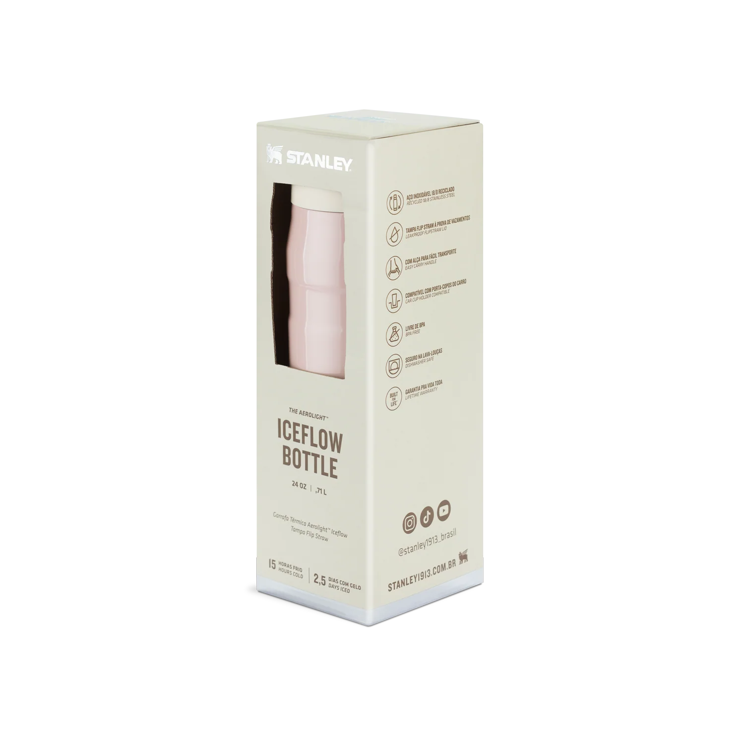Garrafa Térmica Aerolight Flip Straw Peach Whip Gloss | 710ml - Image 12