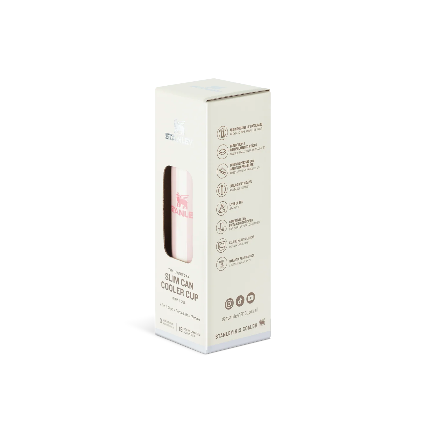 Can Cooler Slim com canudo Peach Whip Cabana Gloss | 296ML - Image 8