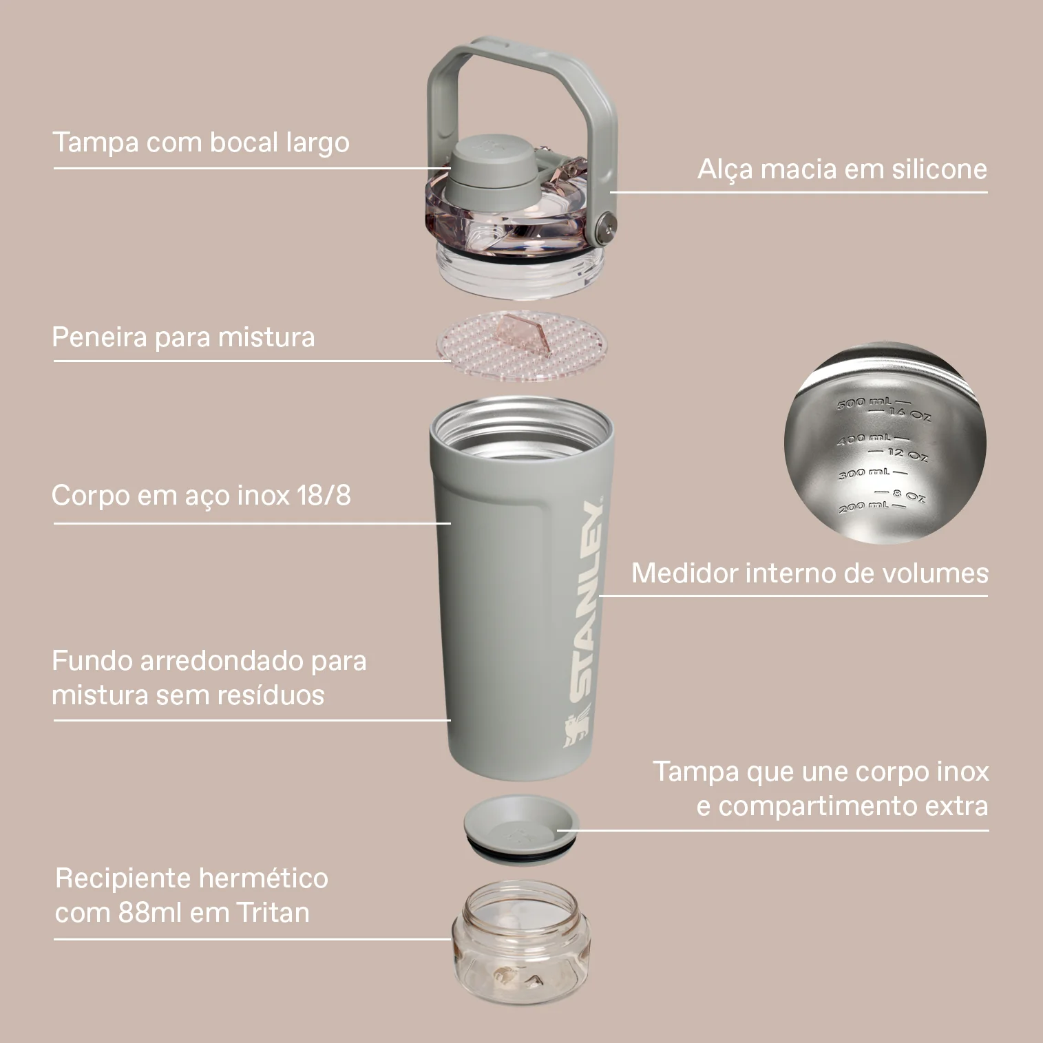 Vitalize Shaker Rose Quartz | 591ml - Image 4